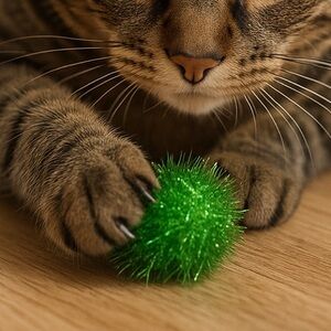 🐈 Cat Toys interactive balls rattle sparkly 10pc